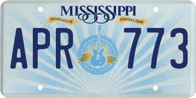 MS license plate APR773