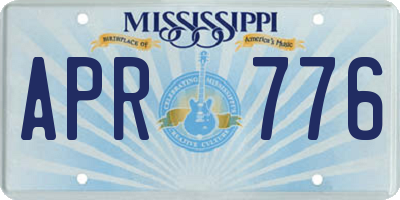 MS license plate APR776