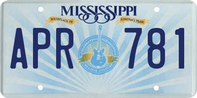 MS license plate APR781