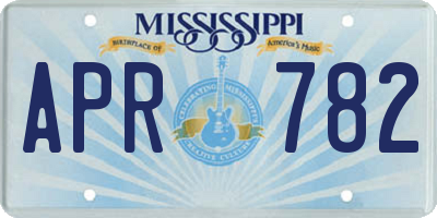 MS license plate APR782