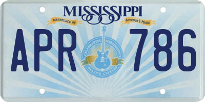 MS license plate APR786