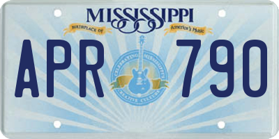 MS license plate APR790