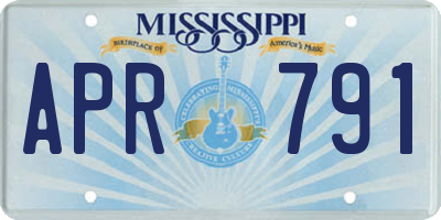 MS license plate APR791