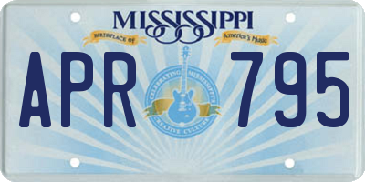 MS license plate APR795