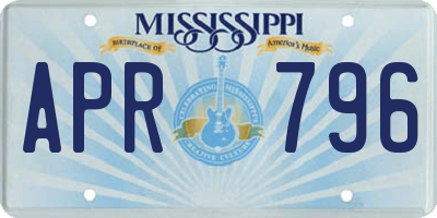 MS license plate APR796