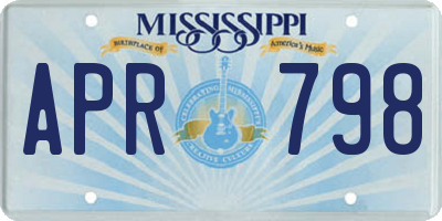 MS license plate APR798