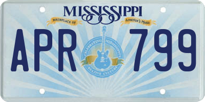 MS license plate APR799