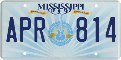 MS license plate APR814