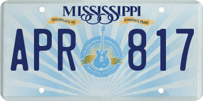 MS license plate APR817