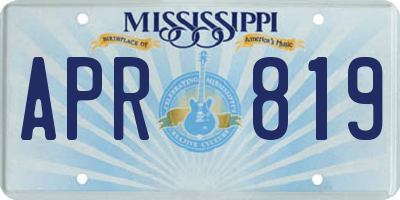 MS license plate APR819
