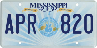 MS license plate APR820