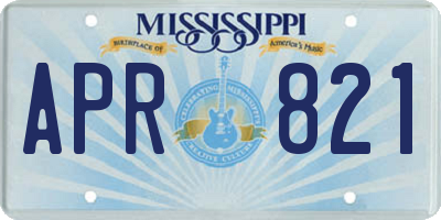 MS license plate APR821
