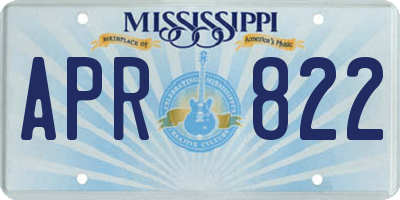 MS license plate APR822