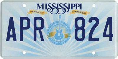 MS license plate APR824