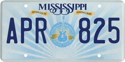 MS license plate APR825