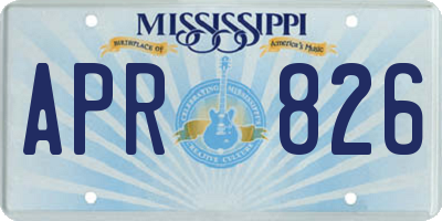 MS license plate APR826