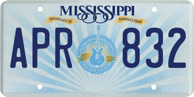 MS license plate APR832
