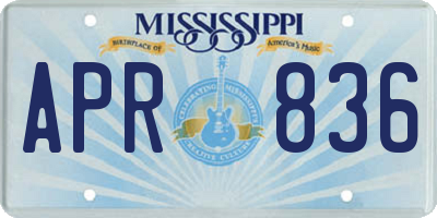 MS license plate APR836