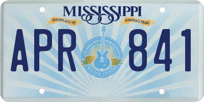 MS license plate APR841