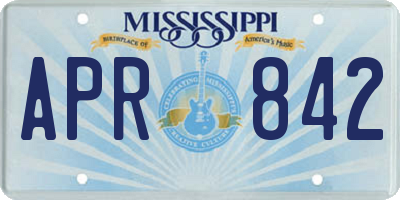 MS license plate APR842
