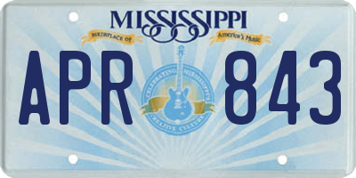 MS license plate APR843