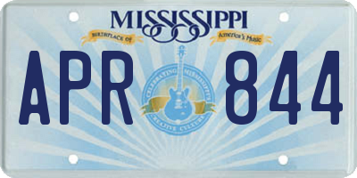 MS license plate APR844