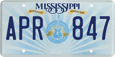 MS license plate APR847