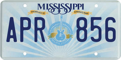 MS license plate APR856