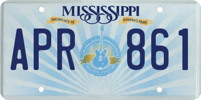 MS license plate APR861