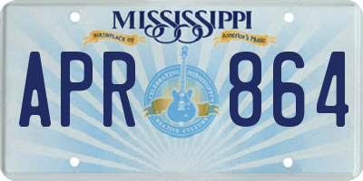 MS license plate APR864