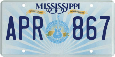 MS license plate APR867