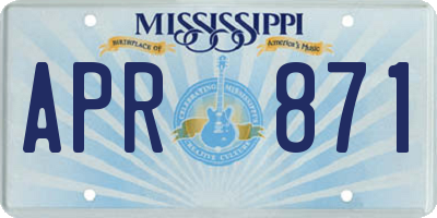 MS license plate APR871