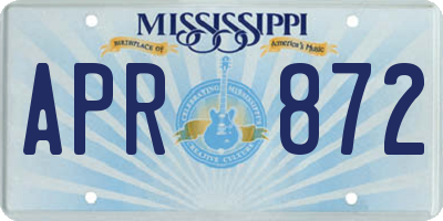 MS license plate APR872