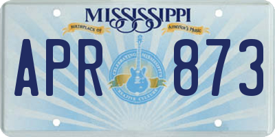 MS license plate APR873