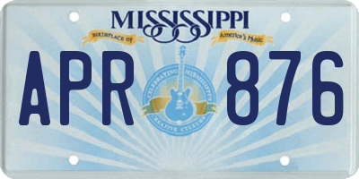 MS license plate APR876