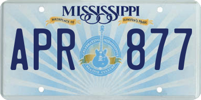 MS license plate APR877
