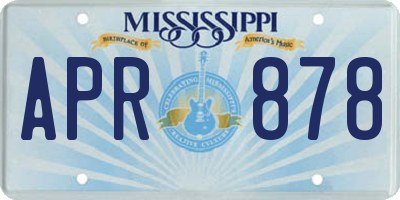 MS license plate APR878
