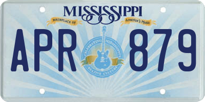 MS license plate APR879