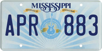 MS license plate APR883