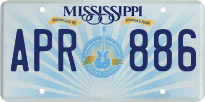 MS license plate APR886