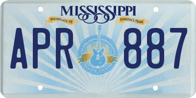 MS license plate APR887