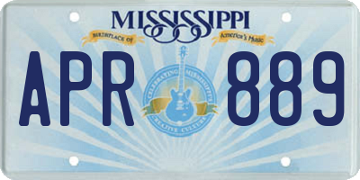 MS license plate APR889