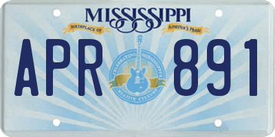 MS license plate APR891