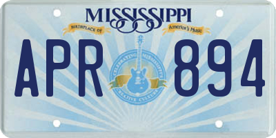 MS license plate APR894