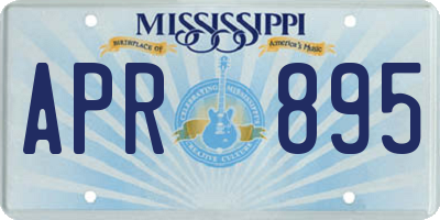 MS license plate APR895