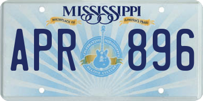 MS license plate APR896