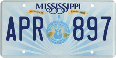 MS license plate APR897