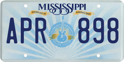 MS license plate APR898
