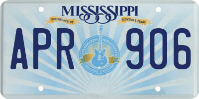MS license plate APR906