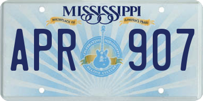 MS license plate APR907